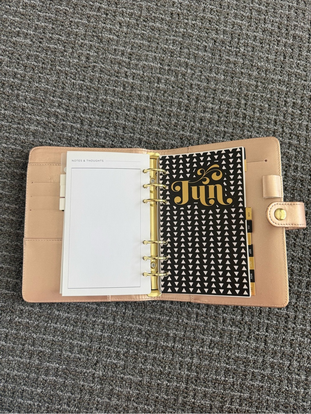 Rose Gold Planner with Gold Hardware